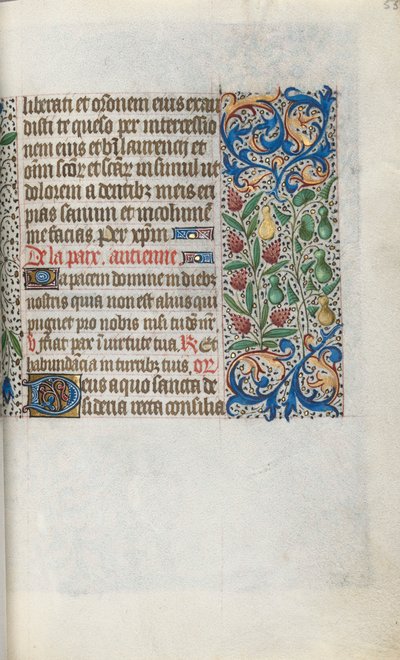 Libro delle Ore Uso di Rouen: fol. 55r, c. 1470 da Master of the Geneva Latini