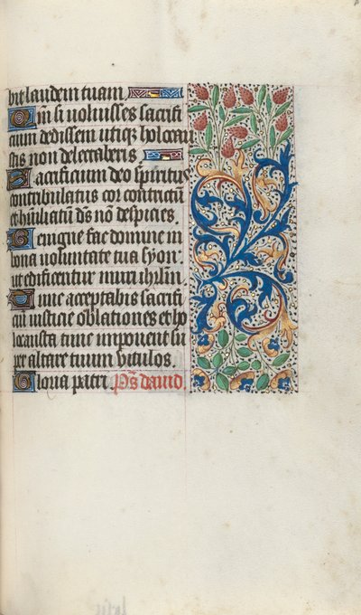 Libro delle Ore Uso di Rouen: fol. 87r, c. 1470 da Master of the Geneva Latini