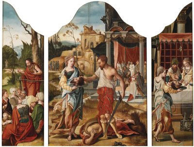 Trittico con scene della vita di San Giovanni Battista, ca 1530 da Master of the Gent Adultress
