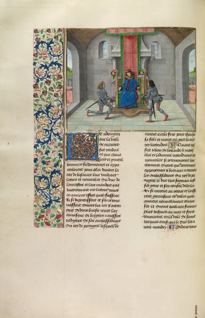 Giovanni di Gaunt invita gli ospiti al matrimonio della figlia con il re del Portogallo da Master of the Getty Froissart