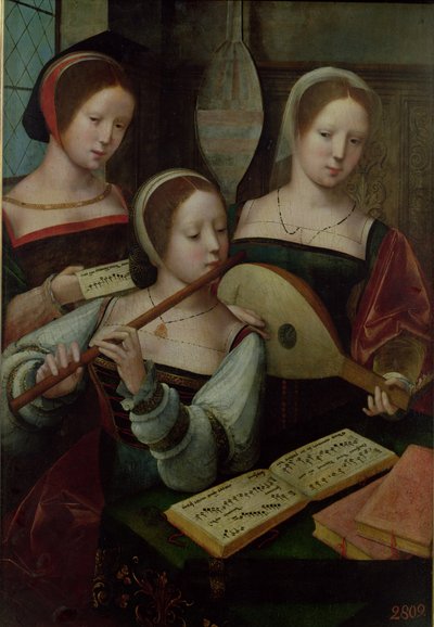 Tre musicisti da Master of the Half Figures