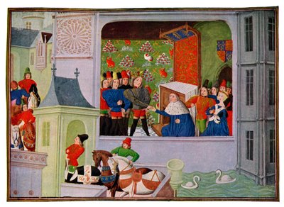 Intervista di Riccardo II e il Duca di Gloucester, XIV secolo XV secolo da Master of the Harley Froissart