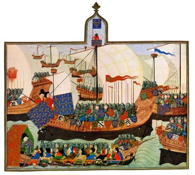 La spedizione dei francesi e genovesi a Barberia, XV secolo da Master of the Harley Froissart