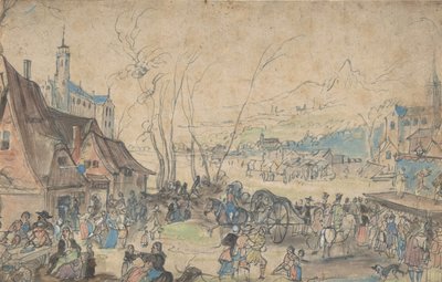 Fiera del villaggio (XVI secolo) da Master of the Hermitage Sketchbook