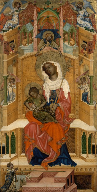Maria in trono con il Bambino, Madonna di Glatz da Master of the Kaufmann Crucifixion