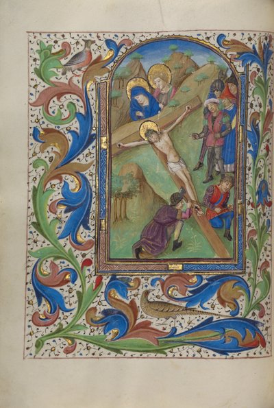 Cristo inchiodato alla croce da Master of the Lee Hours