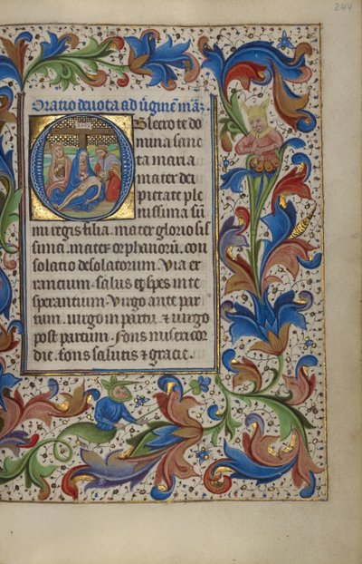 Iniziale O: La Pietà da Master of the Lee Hours