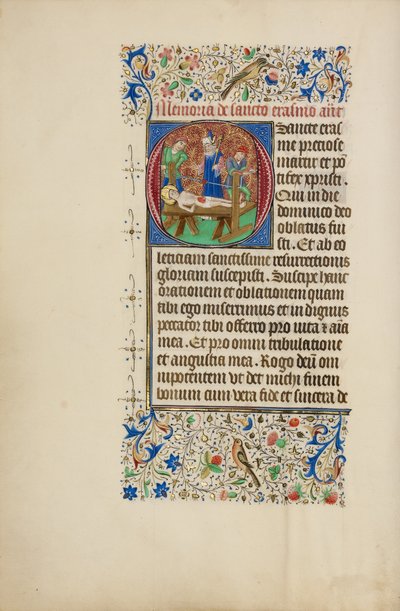 Iniziale O: Il martirio di Sant