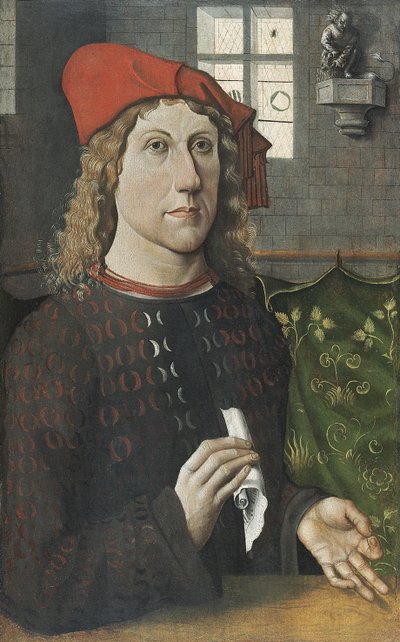 Ritratto di un giovane uomo da Master of the Lüneburg Last Judgement