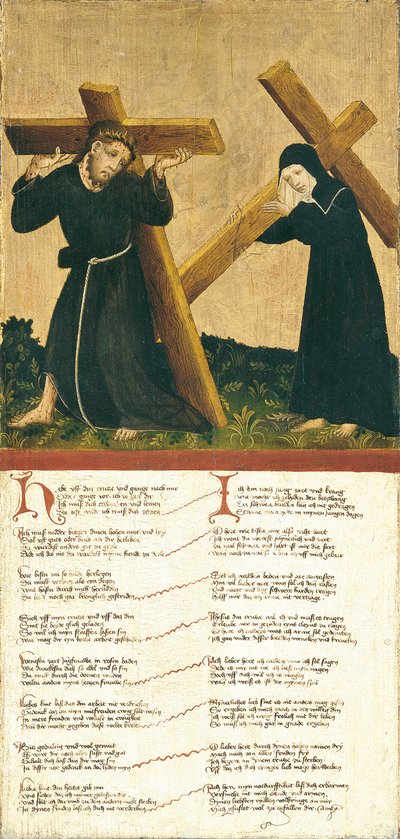 Cristo che porta la croce da Master of the Middle Rhine