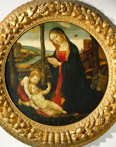 Madonna col Bambino e San Giovanni da Master of the Miller Tondo (attr. to)