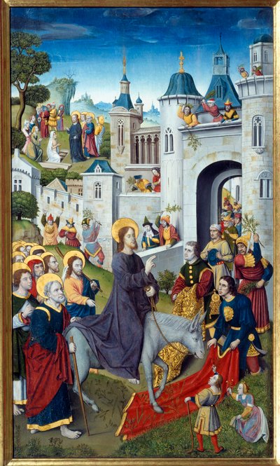 Ingresso di Cristo a Gerusalemme da Master of the Monogram AH