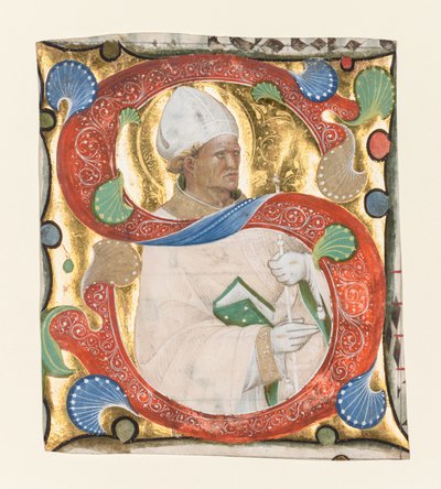 Iniziale S da un graduale: Sant