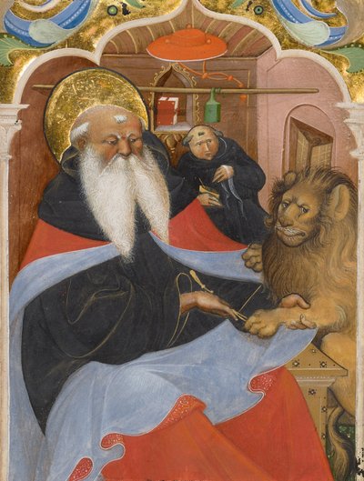 San Girolamo estrae una spina dalla zampa di un leone da Master of the Murano Gradual