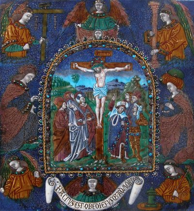 Placca con la Crocifissione, francese da Master of the Orleans Triptych