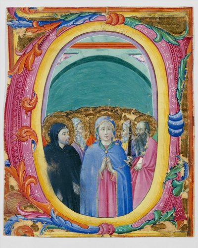 Tutti i santi in una iniziale E o O da Master of the Osservanza