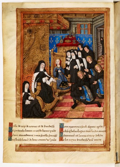 Commemorazione della morte di Anna di Bretagna da Master of the Paris Entries