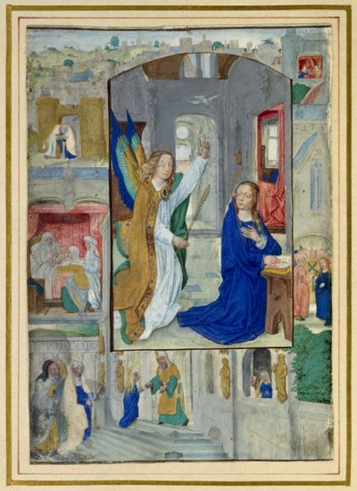 Annunciazione, da un libro delle Ore da Master of the Prayerbook