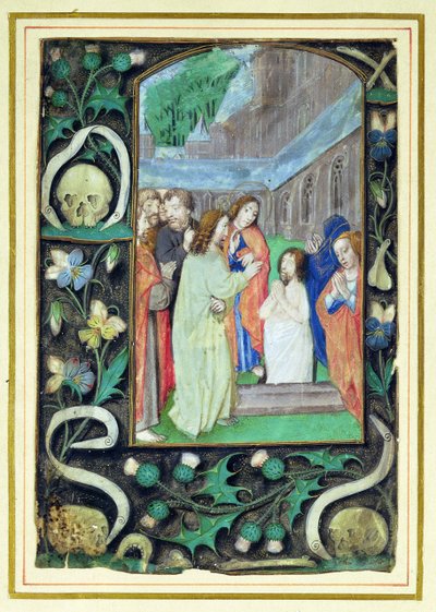 La resurrezione di Lazzaro, da un libro delle Ore da Master of the Prayerbook