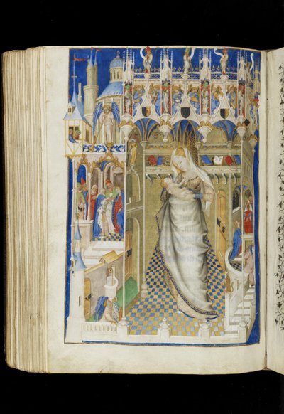 Ms 62 f.141v, Madonna col Bambino, da un Libro d