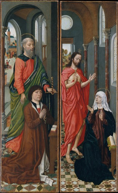 San Paolo con Paolo Pagagnotti, Cristo appare a Sua Madre, fine anni 1480 da Master of the Saint Ursula Legend