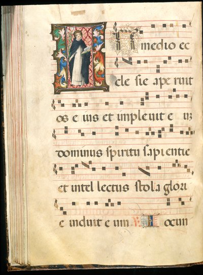 Folio da un graduale, fine XV secolo da Master of the Saluces Hours (attr. to)