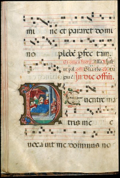 Foglio da un graduale, fine XV secolo da Master of the Saluces Hours (attr. to)