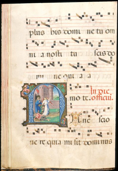 San Pietro liberato dalla prigione, f.58v da un graduale, fine XV secolo da Master of the Saluces Hours (attr. to)