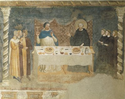 Il miracolo di San Guido di Arezzo, refettorio, Abbazia di Santa Maria di Pomposa, Emilia-Romagna da Master of the School of Rimini