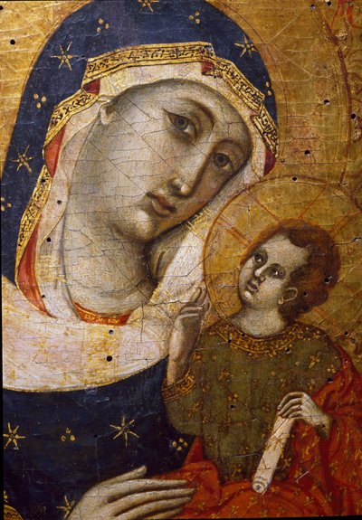 Vergine con bambino (dettaglio) da Master of the Sterbini Diptych