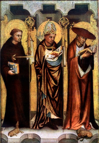 San Giles, San Gregorio e San Girolamo da Master of the Trebon Altarpiece