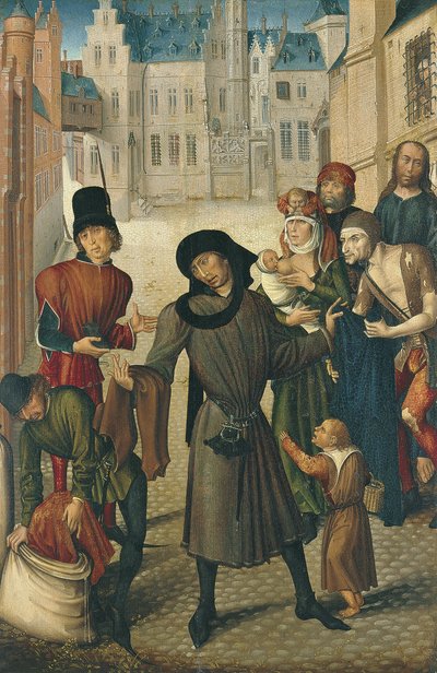 Vestire i nudi da Master of the View of St. Gudule