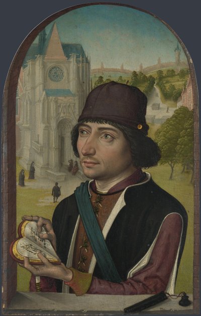 Ritratto di un giovane uomo, c. 1480 da Master of the View of St. Gudule