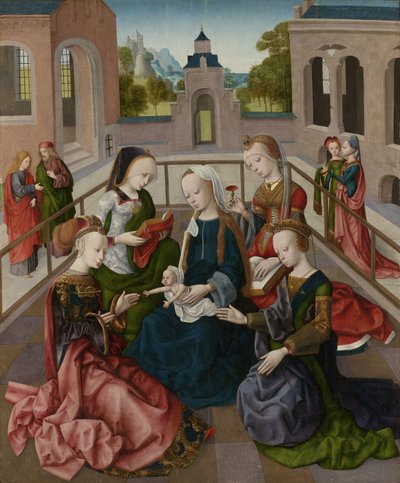 La Vergine e il Bambino con quattro sante vergini, c.1495-1500 da Master of the Virgo Inter Virgines