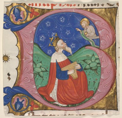 Iniziale "B" (eatus Vir) da un Salterio Corale, c. 1430-50 da Master of the Vitae Imperatorum