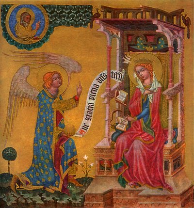 Annunciazione della Vergine Maria, c1350 1955 da Master of the Vyssi Brod Altar