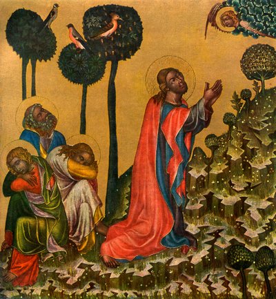 Gesù nel Giardino degli Ulivi, c. 1350 1955 da Master of the Vyssi Brod Altar