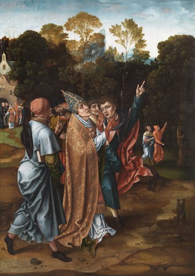 Visione del Vescovo, c.1510-20 da Master of the von Groote Adoration