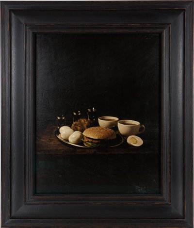 Last Meal on Death Row, Gary Gilmore, 2012 (stampa a trasferimento digitale su pergamena di capra) da Mat Collishaw