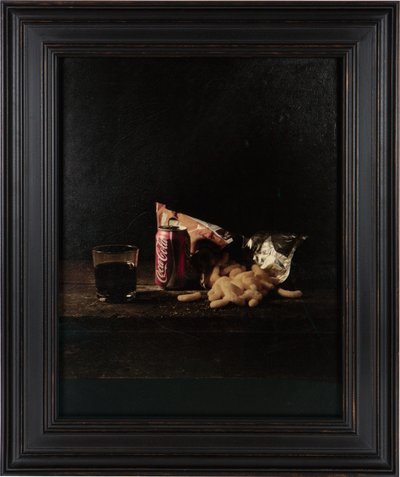 Last Meal on Death Row, Louis Jones Junior, 2012 (stampa a trasferimento digitale su pergamena di capra) da Mat Collishaw