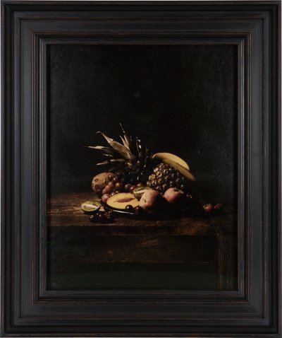 Last Meal on Death Row, Velma Barfield, 2012 (stampa a trasferimento digitale su pergamena di capra) da Mat Collishaw