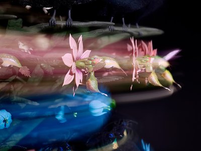 The Centrifugal Soul, 2016 (acrilico, alluminio, acciaio, luci LED, motore, circuiti elettronici, resina e vernice) da Mat Collishaw