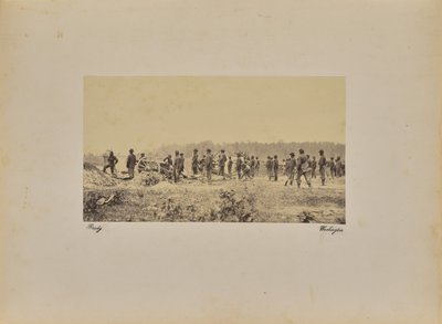 Batteria del Capitano Coopers [sic] - 1 Pennsylvania B. [sic] davanti a P. da Mathew B. Brady