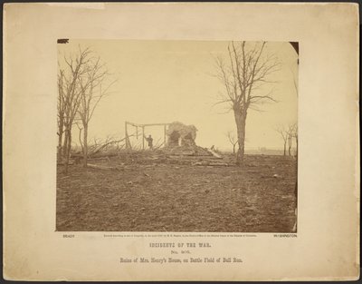 Rovine della casa della signora Henry, sul campo di battaglia di Bull Run da Mathew B. Brady