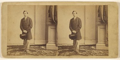 [Giovane uomo non identificato in piedi, con cilindro e bastone da passeggio] da Mathew B. Brady