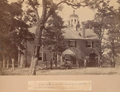 Fairfax Court House, Virginia, con soldati dell