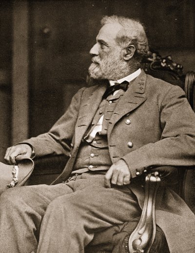 Il generale Robert E. Lee seduto nella sua casa a Richmond, 1865 da Mathew B. Brady