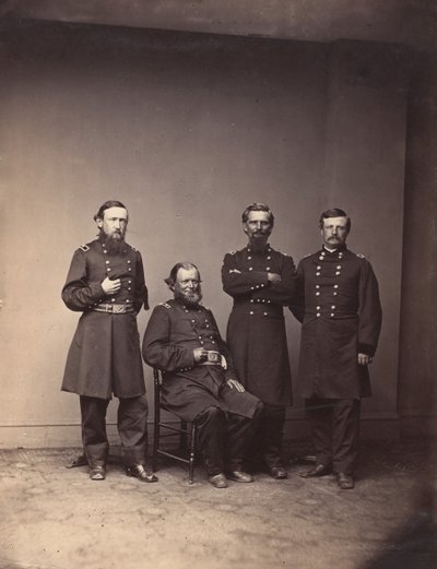 Generale William Ward e staff, ca. 1861 da Mathew Brady