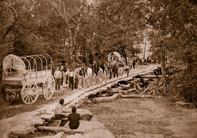 Ponte della Vite costruito dagli ingegneri statunitensi, 1861-65 da Mathew B. Brady