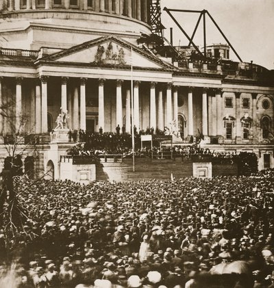 Inaugurazione del Presidente Lincoln, 4 marzo 1861 da Mathew B. Brady